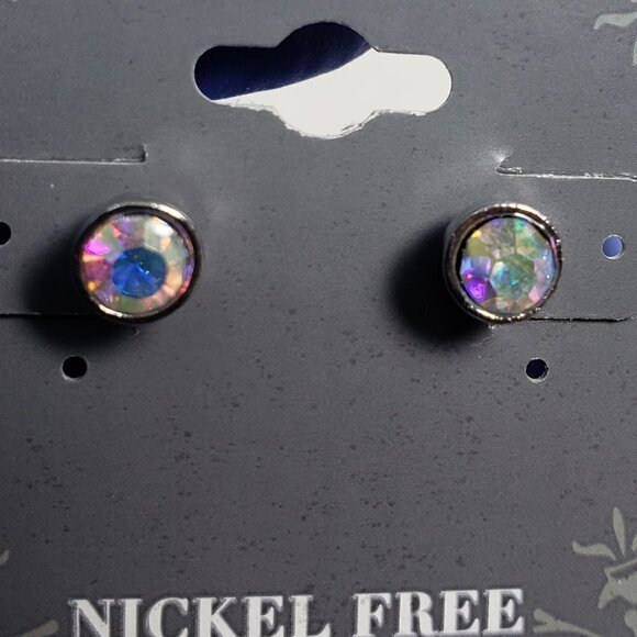 2/$30 Colorful Sparkling Crystal Stud Earrings - 0.2" - Women Fashion Jewelry - Picture 7 of 7